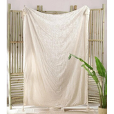 Velvet Tassles - Sofa Throw (White)